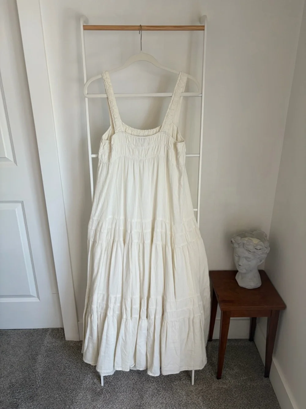 WHITE/IVORY airy gauze tiered maxi dress festival stagecoach Coachella